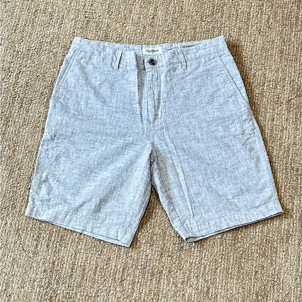 Men's chambray linen shorts
